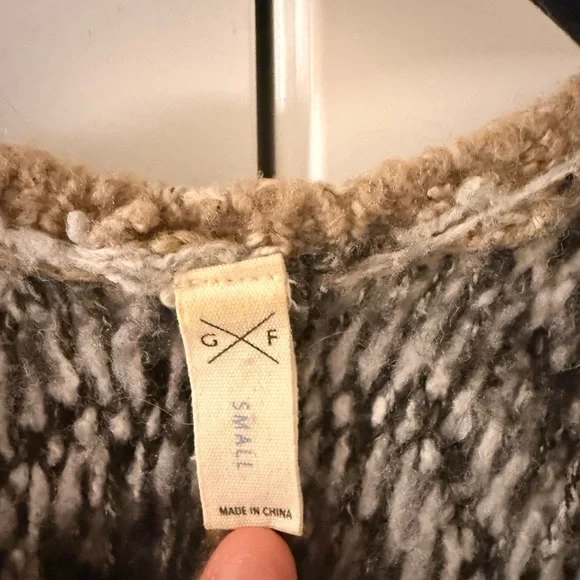 Gentle Fawn Black and Tan Geometric Cardigan - Picture 3 of 3